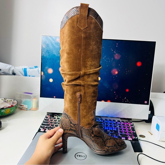 Wonders Repite Marron Vemesis Camel Dream leather Knee length Boots women eu 37 - Picture 5 of 14